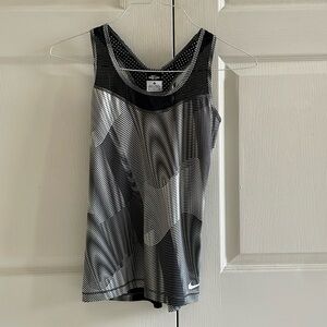 Nike Pro Dri-FIT Black and White Tank